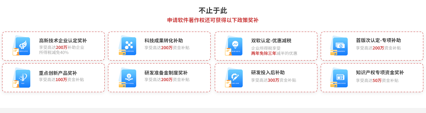申请软件著作权对应奖补政策