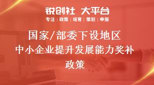 国家/部委下设地区中小企业提升发展能力奖补政策