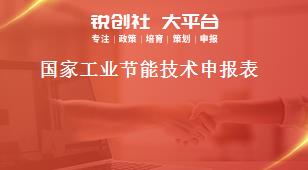 国家工业节能技术申报表奖补政策