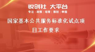 国家基本公共服务标准化试点项目工作要求奖补政策