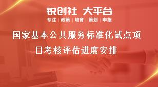 国家基本公共服务标准化试点项目考核评估进度安排奖补政策