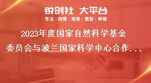 2023年度国家自然科学基金委员会与波兰国家科学中心合作研究项目指南拟批结果公布奖补政策