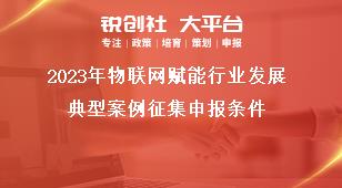 2023年物联网赋能行业发展典型案例征集申报条件奖补政策
