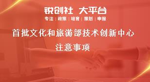 首批文化和旅游部技术创新中心注意事项奖补政策
